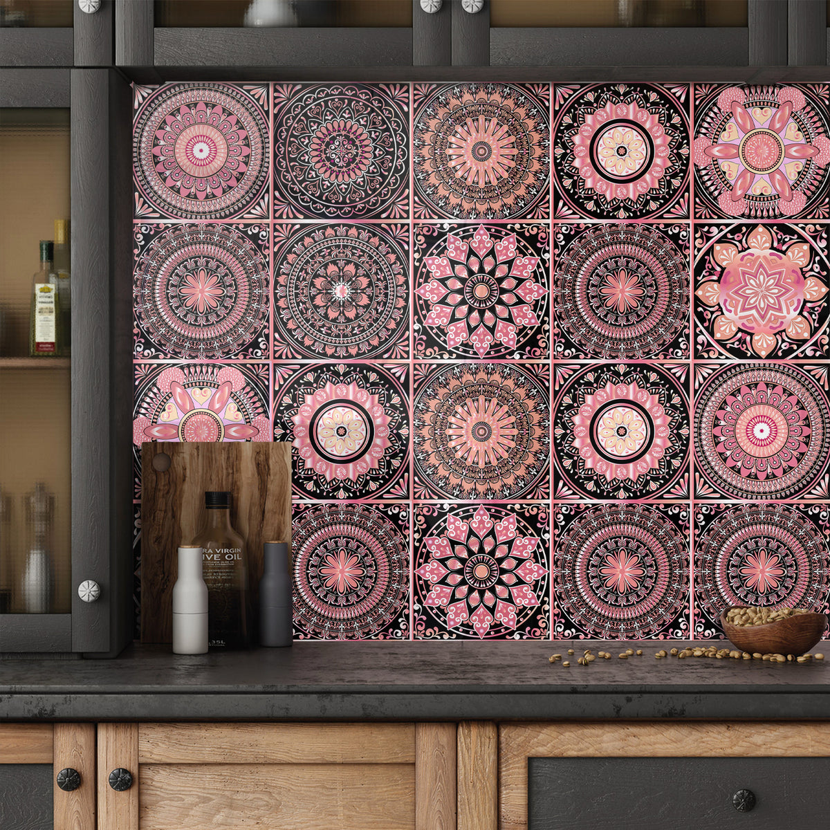 Romantic Pink Tone: The Elegant Beauty of Tile Stickers