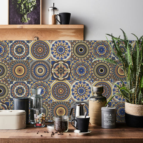 Mandala art tile stickers: a harmonious symphony of colors and patterns