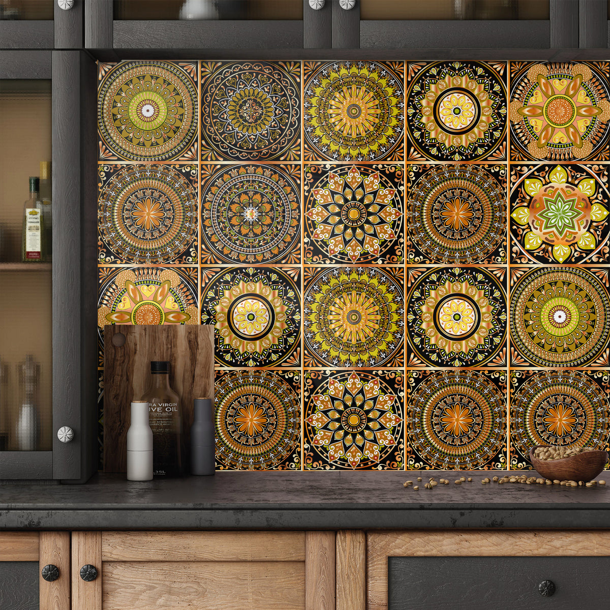 Vintage Mandala: The Artistic Beauty of Tile Stickers