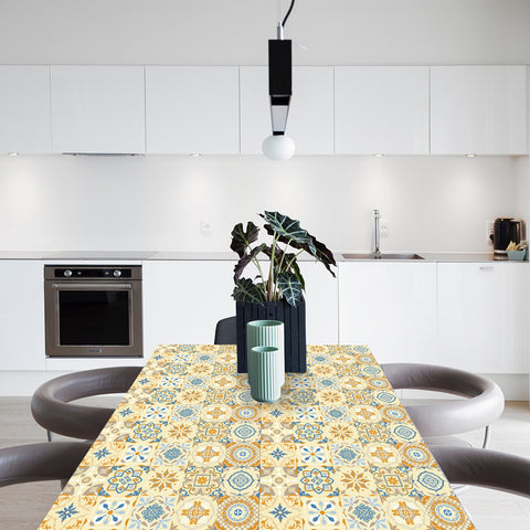 Yellow and blue fresh - pastoral ceramic tile stickers