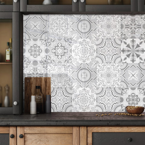 Simple silver-gray tone: the modern and simple beauty of tile stickers