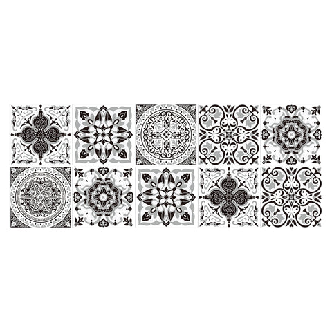 Black and white fashionable tile stickers: interpreting the eternal charm of classics