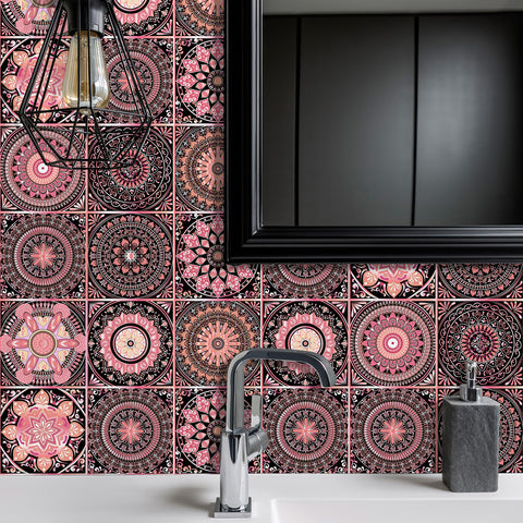 Romantic Pink Tone: The Elegant Beauty of Tile Stickers