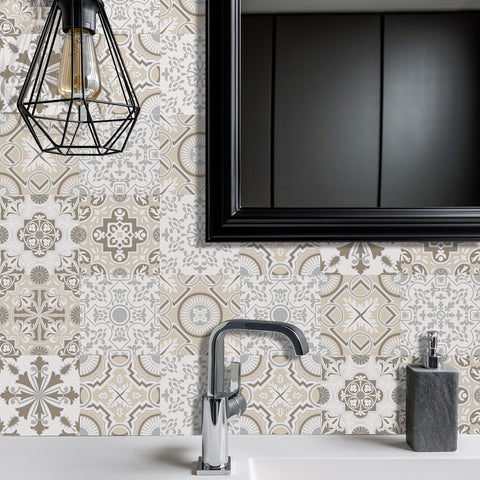 Retro Elegance: An Artistic Feast of Tile Stickers