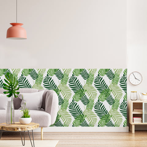 Tropical Green Forest Wallpaper - Interwoven Layers of Greenery in a Natural Design