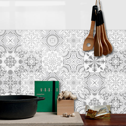 Simple silver-gray tone: the modern and simple beauty of tile stickers