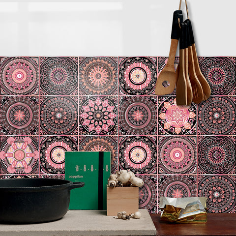 Romantic Pink Tone: The Elegant Beauty of Tile Stickers