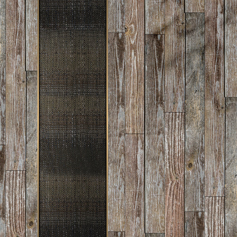 Vintage Brown Barn Wood Wallpaper for Dining Room