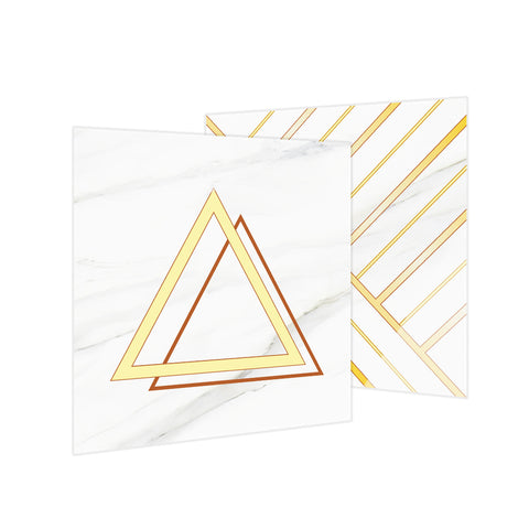 Luxury gold and white tone: the noble elegance of tile stickers