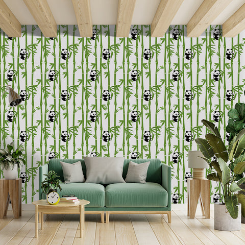 Panda and bamboo forest style wallpaper - Encountering the spirit of naturest