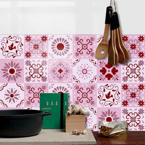 Romantic pink rhyme: the sweet style of tile stickers