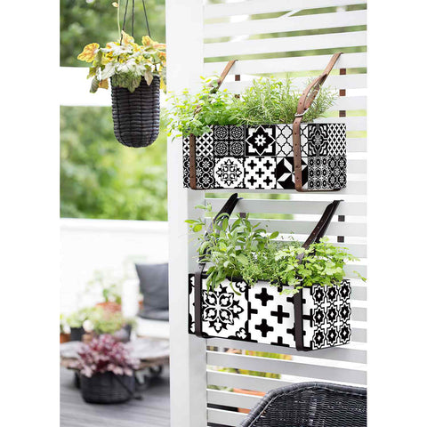 Black and White Geometric Tiles Creative tile stickers