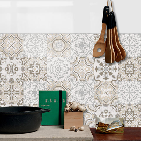 Retro Elegance: An Artistic Feast of Tile Stickers