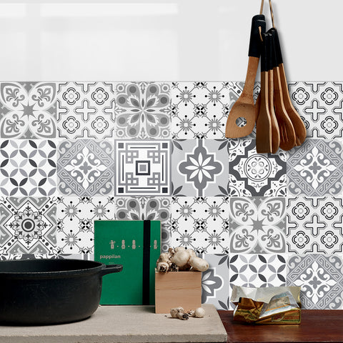 Simple gray rhyme: the modern style of tile stickers