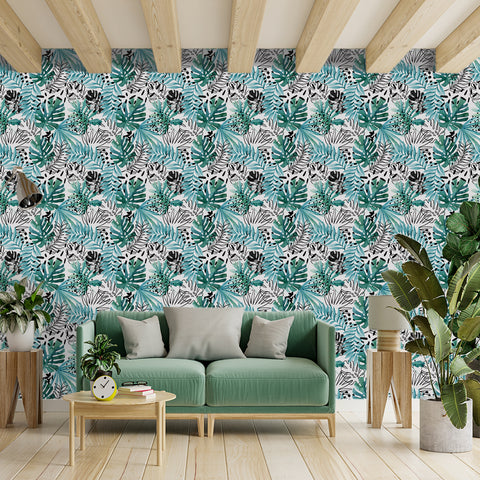 Rhythm of the Tropics: Exquisite Tropical Leafy Forest Wallpaper