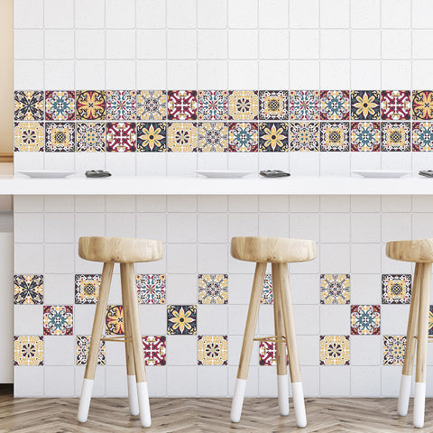 Retro and colorful tone: the artistic style of tile stickers