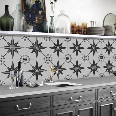 Gray and White Creative Thickened Frosted Floor Sticker