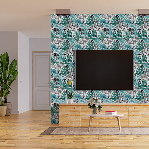 Rhythm of the Tropics: Exquisite Tropical Leafy Forest Wallpaper