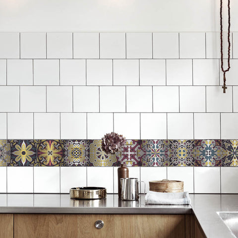 Colorful Flowers: A Tile Feast of Color and Art