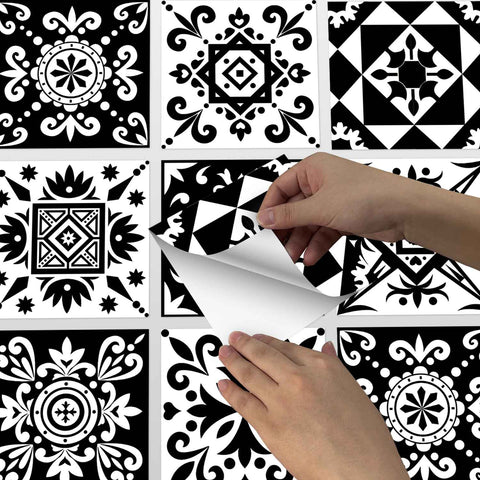 Black and white graphics Creative tile stickers