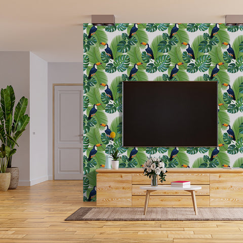 Artistic Tropical Botanical Forest Style Wallpaper - Tropical Fantasy, Art in Bloom