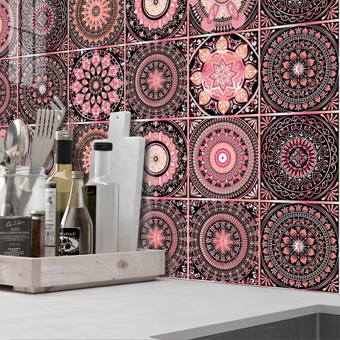 Romantic Pink Tone: The Elegant Beauty of Tile Stickers