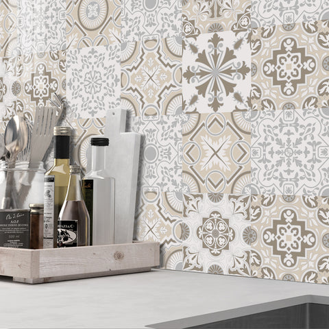 Retro Elegance: An Artistic Feast of Tile Stickers