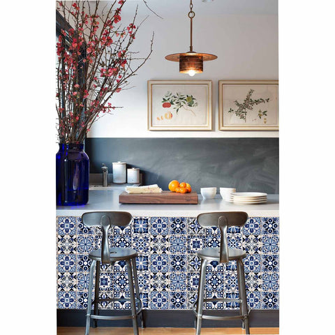 Blue Mosaic Tiles Creative tile stickers