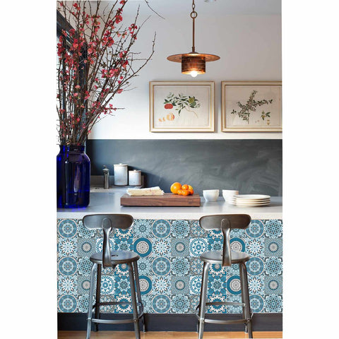 Blue Medallion Creative tile stickers
