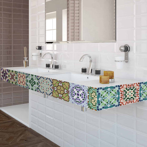 Colorful retro style: the artistic charm of tile stickers