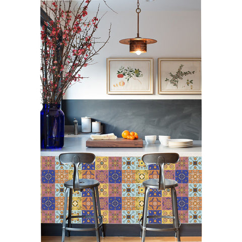 Colorful floral tiles: add vitality to the space