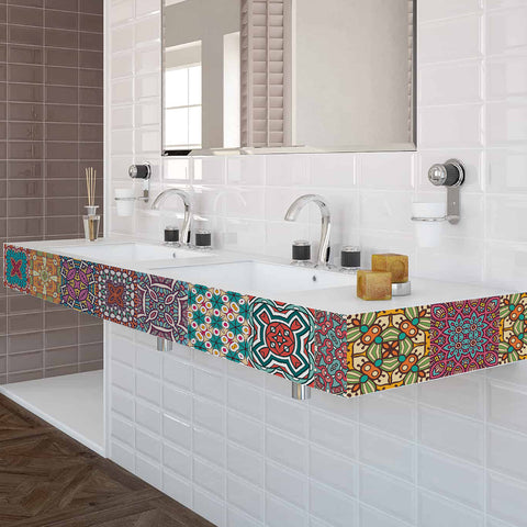 Colorful colors: the ethnic charm of tile stickers