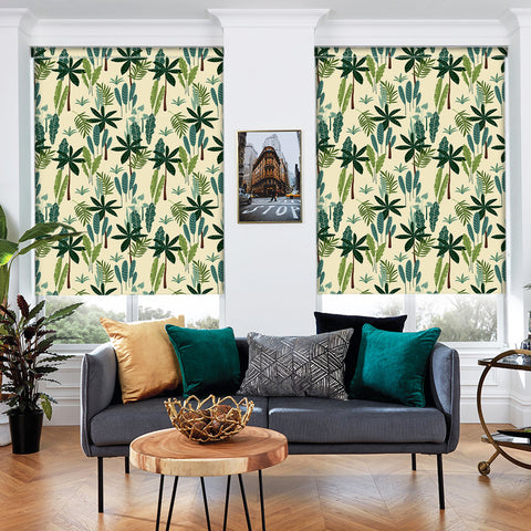 Tropical Foliage Forest Wallpaper - Harmonious Blend of Deep Green Leaves and Natural Textures