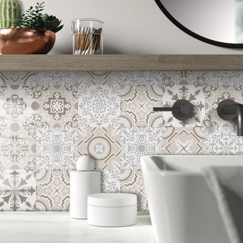 Retro Elegance: An Artistic Feast of Tile Stickers