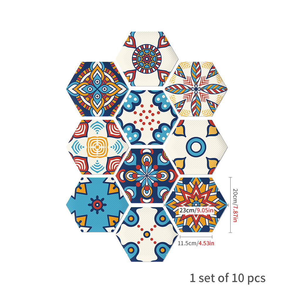 Colorful geometric oriental culture tiles: unique visual experience