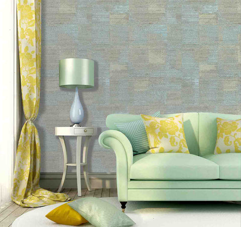 Scandinavian light luxury patchwork forest wallpaper