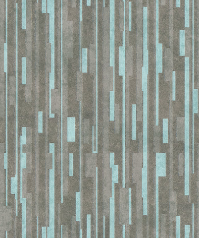 American Simple Vertical Stripes Patchwork Forest Wallpaper