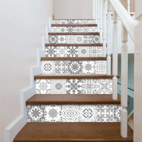Grey Pattern Creative tile stickers