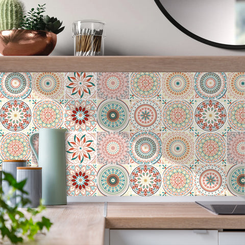 Retro Mandala: The artistic charm of tile stickers