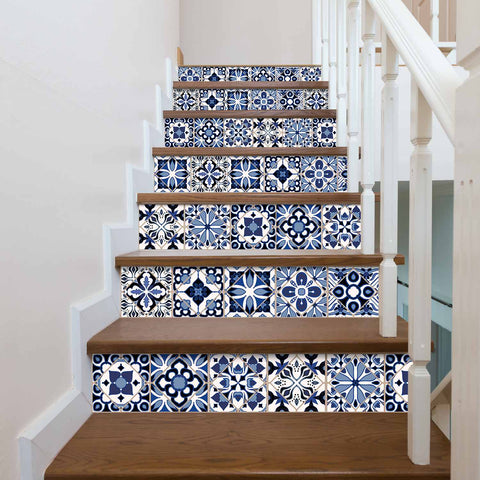 Blue Mosaic Tiles Creative tile stickers