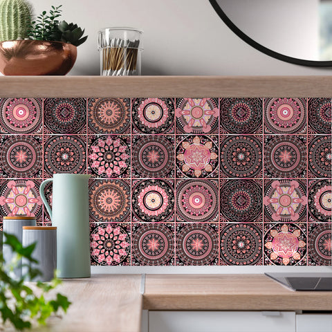 Romantic Pink Tone: The Elegant Beauty of Tile Stickers