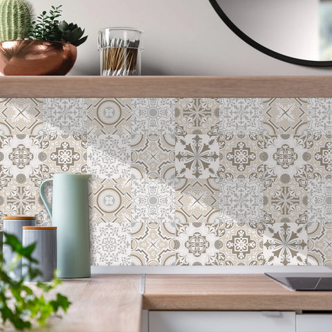 Retro Elegance: An Artistic Feast of Tile Stickers