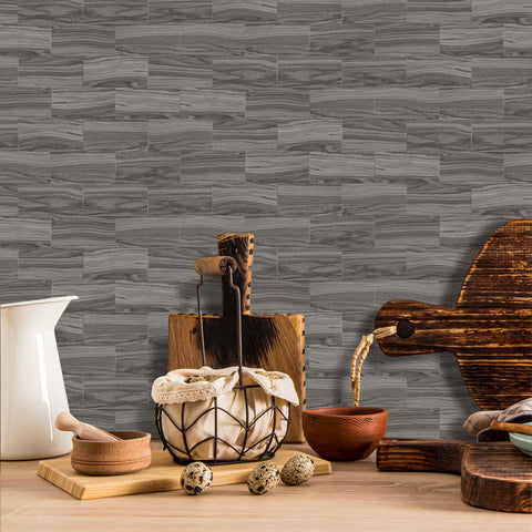 Natural Light Wood Texture PE Tile Stickers for Cozy Decor