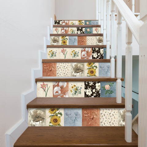 Floral art tile stickers: bring natural beauty to the space