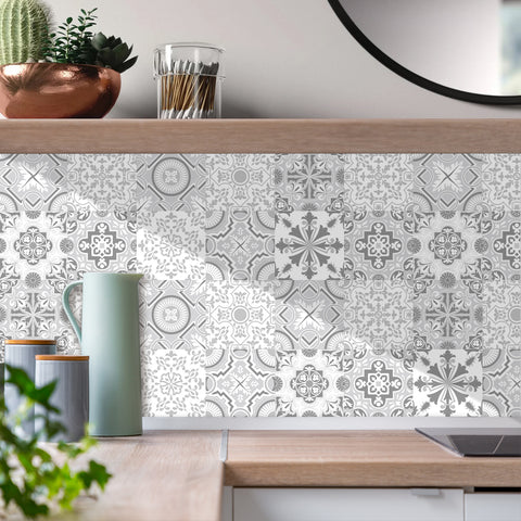 Simple silver-gray tone: the modern and simple beauty of tile stickers