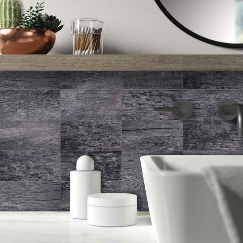 Retro PE Foam Tile Stickers for Kitchen Backsplash and Bathroom Walls Self Adhesive Easy to Clean Removable No Glue Residue Home Decor