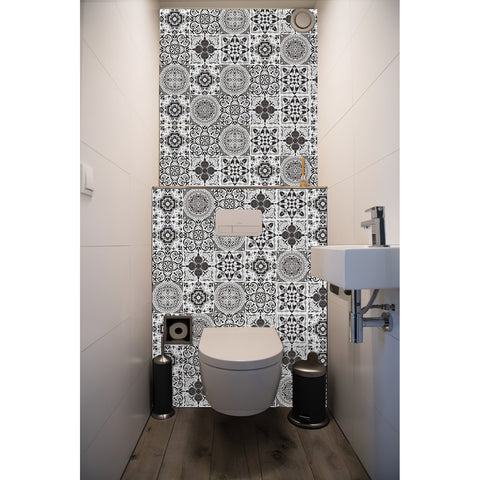 Black and white fashionable tile stickers: interpreting the eternal charm of classics