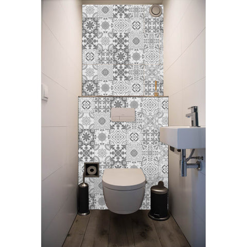 Grey Pattern Creative tile stickers