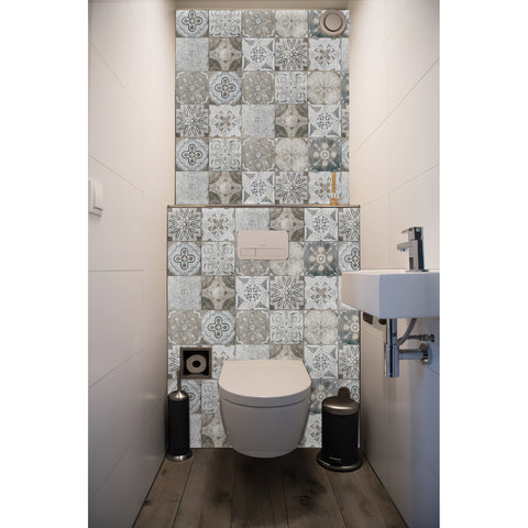 Retro Gray Tile Stickers: Interpretation of Nostalgia and Elegance