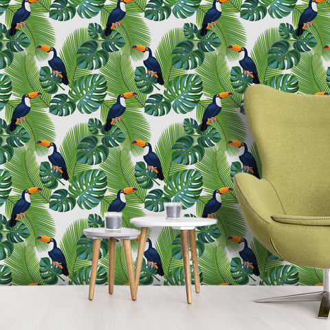 Artistic Tropical Botanical Forest Style Wallpaper - Tropical Fantasy, Art in Bloom